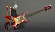 flying flame guitar